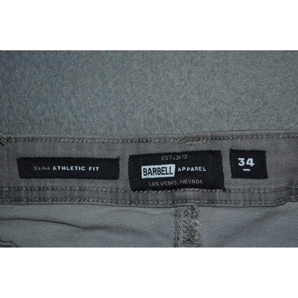 Barbell Apparel Jeans Mens 34x34 Gray Slim Athletic Fit Stretch Denim Cotton New - Picture 2 of 11